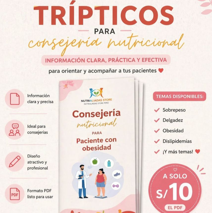 TRIPTICOS NUTRICIONALES