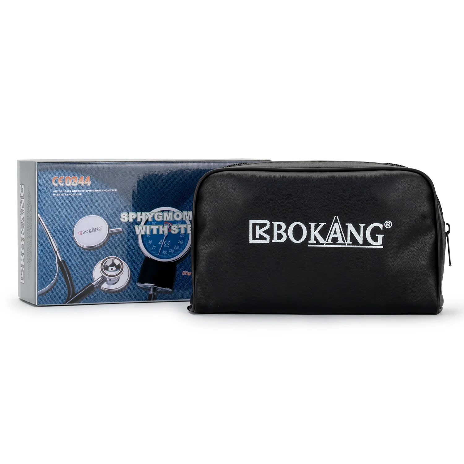 TENSIÓMETRO MANUAL ANEROIDE CON ESTETOSCOPIO BOKANG NEGRO
